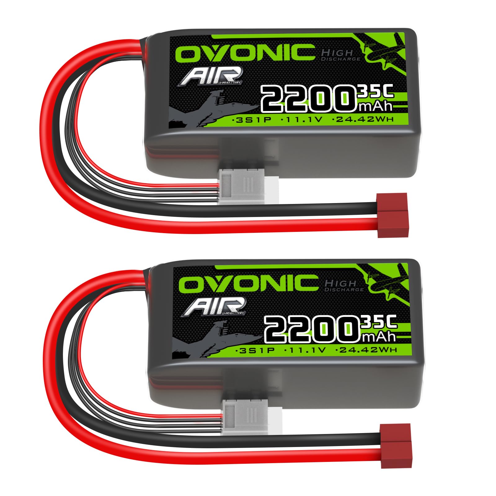 OVONIC Batteria Lipo 3s 35C 2200mAh 11.1V Batteria Short Pack con